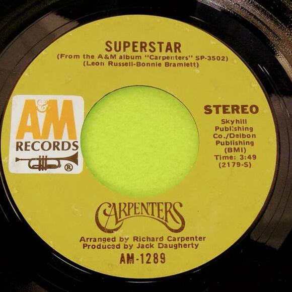 Carpenters - Superstar / Bless Beasts and Children - AM-1289 45rpm Vinyl Record - Picture 7 of 8